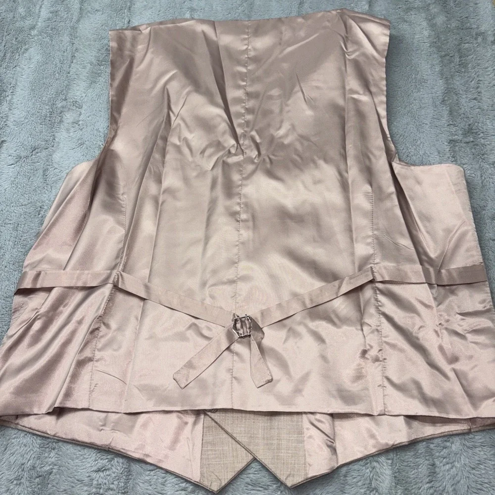 Stacy Adam's Active Stretching Light Camel Suit Jacket And Vest‎ 52L NWT